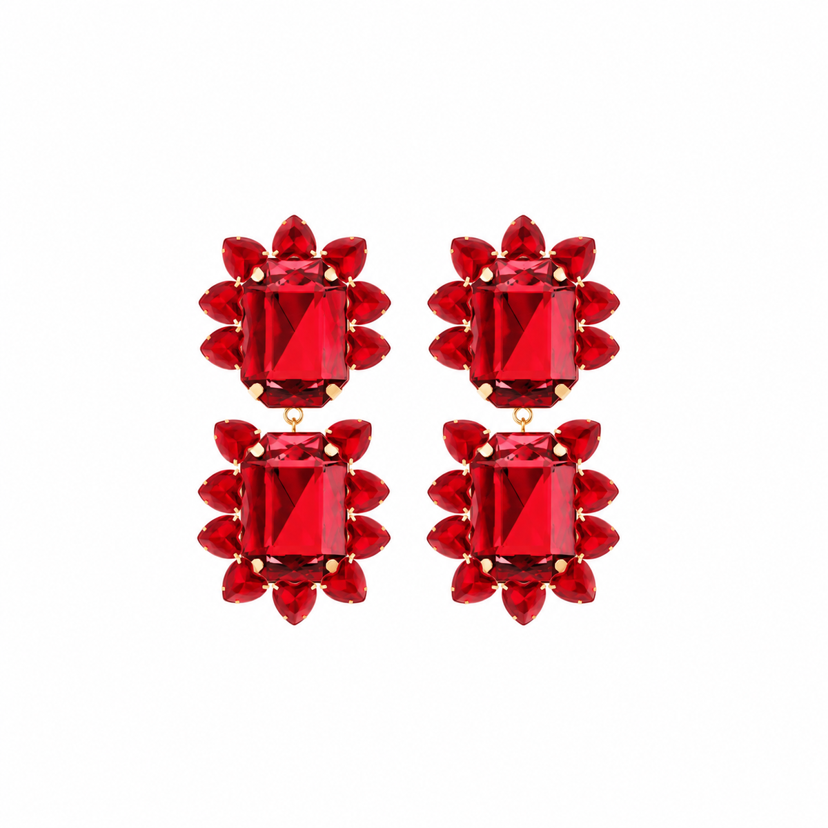 Brinco Su Aura vermelho batom