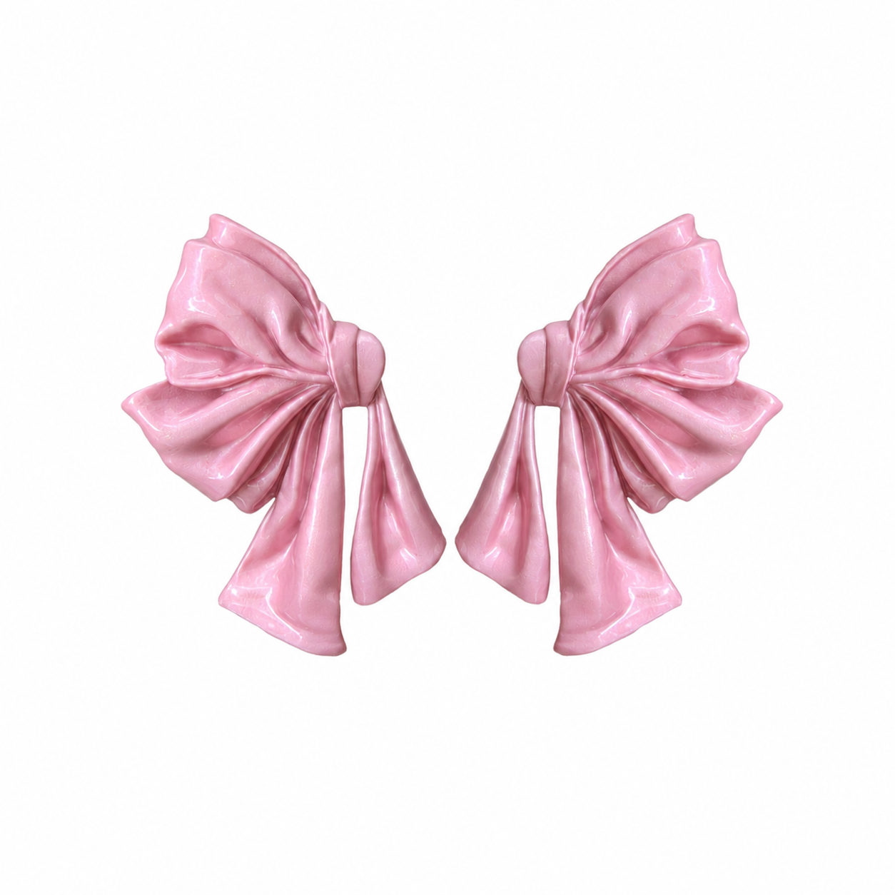 BRINCO LAÇO ROSA PEROLADO