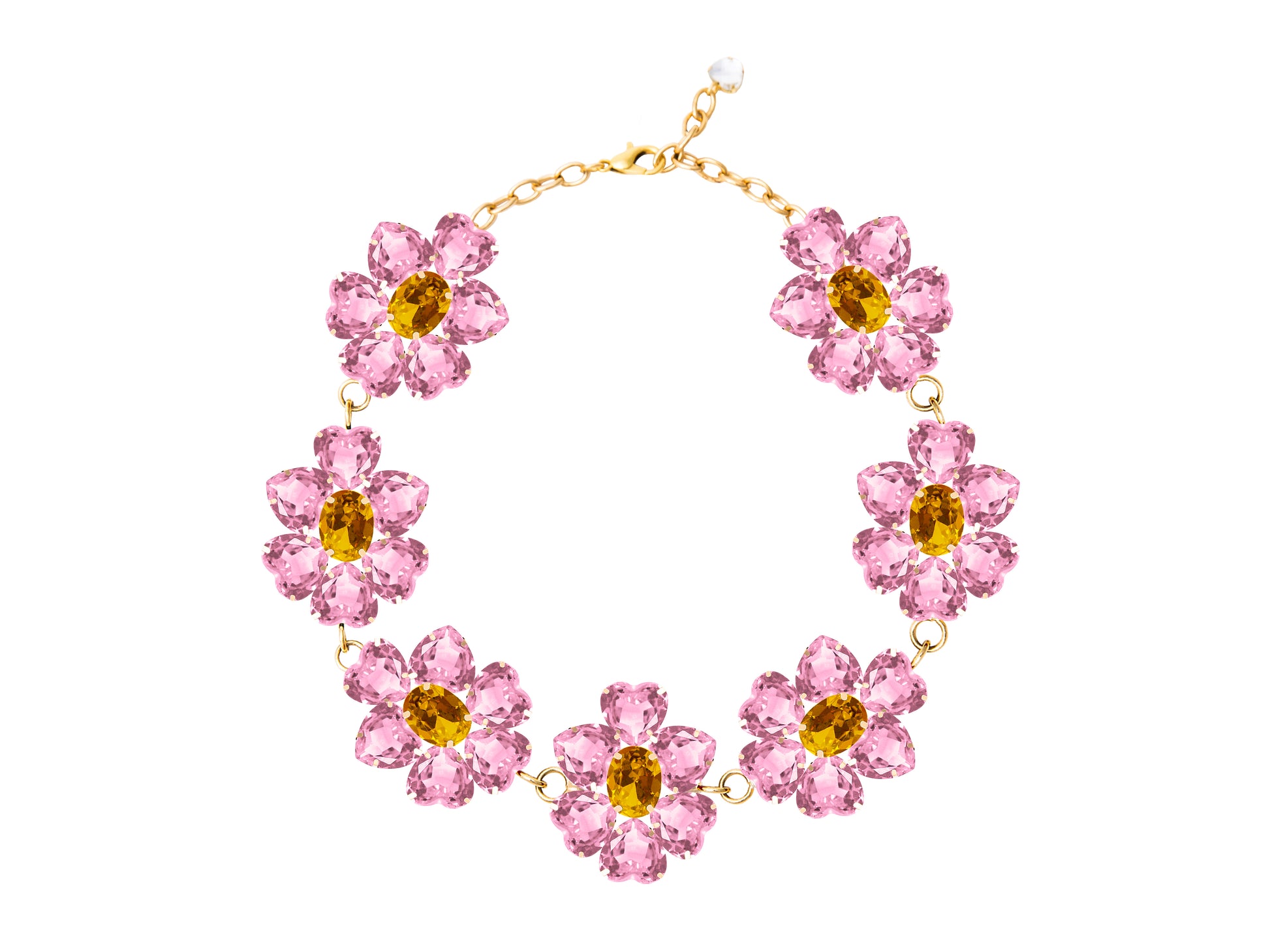 COLAR JARDIM ROSA CITRINO